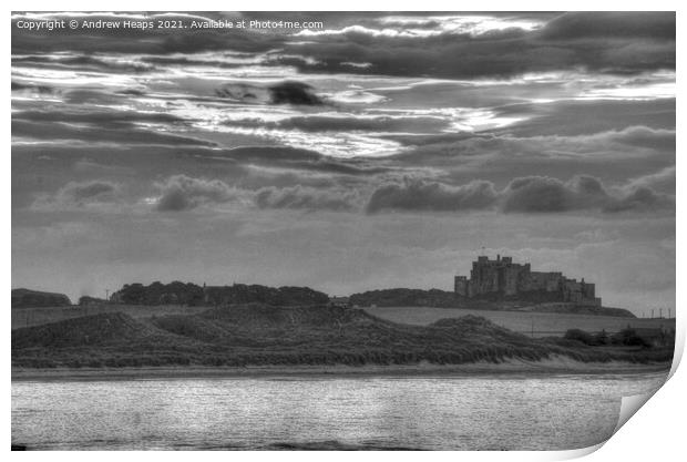 Bamburgh castle in Northumberland  Print by Andrew Heaps