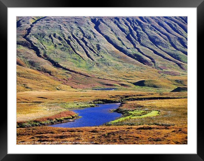 Strath Dionard Remote Mountain River Scotland Framed Mounted Print by OBT imaging