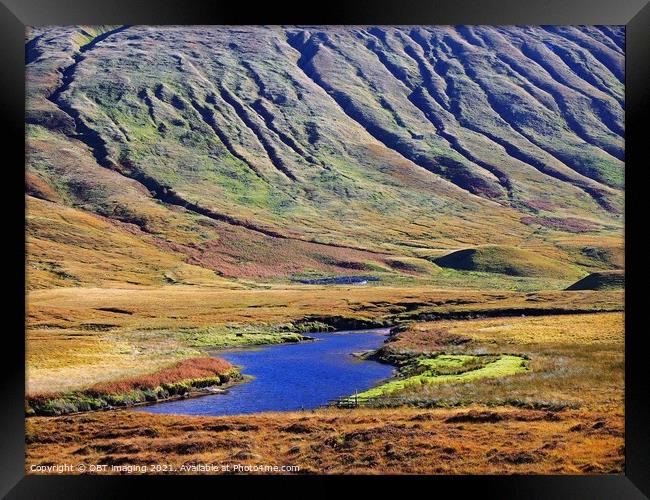 Strath Dionard Remote Mountain River Scotland Framed Print by OBT imaging
