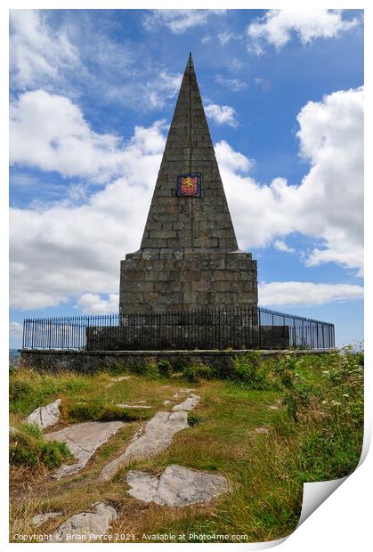 Knill's Monument, St Ives, Cornwall Print by Brian Pierce