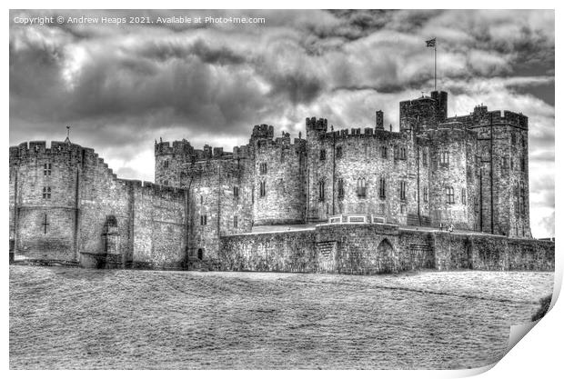 Bamburgh Castle in Northumberland. Print by Andrew Heaps