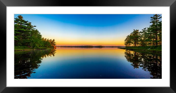 Dawn, Kejimkujik, Nova Scotia, Canada Framed Mounted Print by Mark Llewellyn