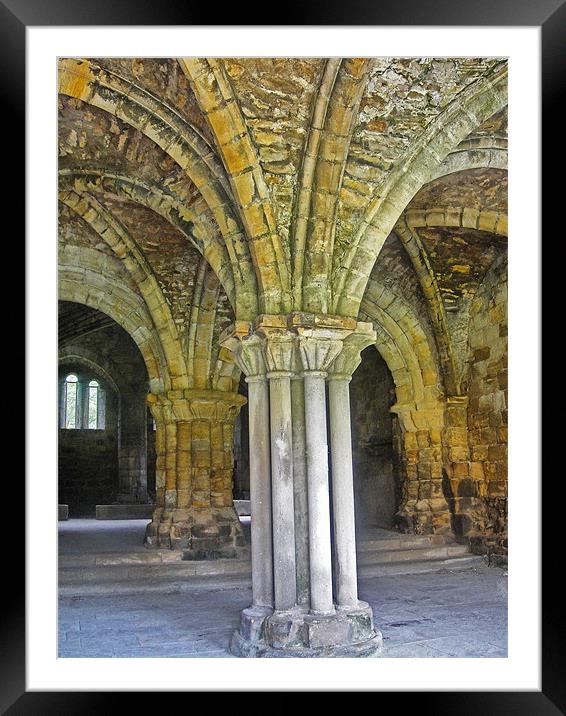 The Cloisters ~ Kirkstall Abbey Framed Mounted Print by Sandi-Cockayne ADPS