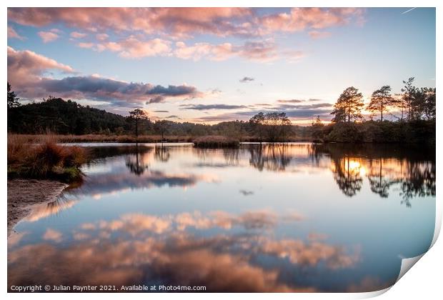 Axe Pond reflections Print by Julian Paynter