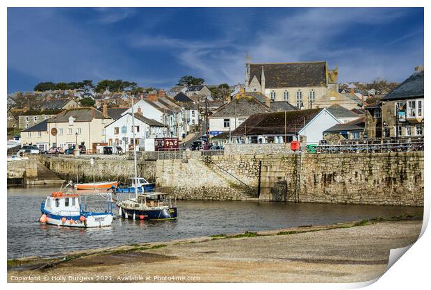 Porthleven Cornwall, fishing Harbour  Print by Holly Burgess