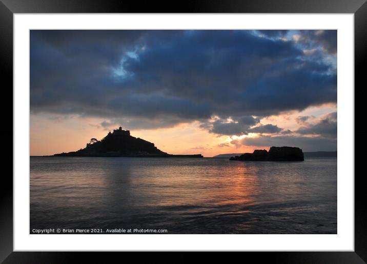 Sunset, St Michael's Mount, Cornwall Framed Mounted Print by Brian Pierce