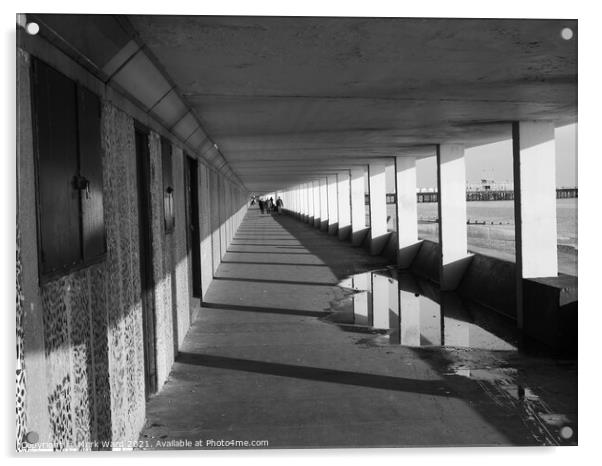Hastings Lower Promenade, known as Bottle Alley Acrylic by Mark Ward