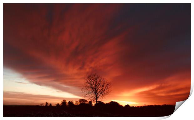 Broadway sunrise Print by Simon Johnson