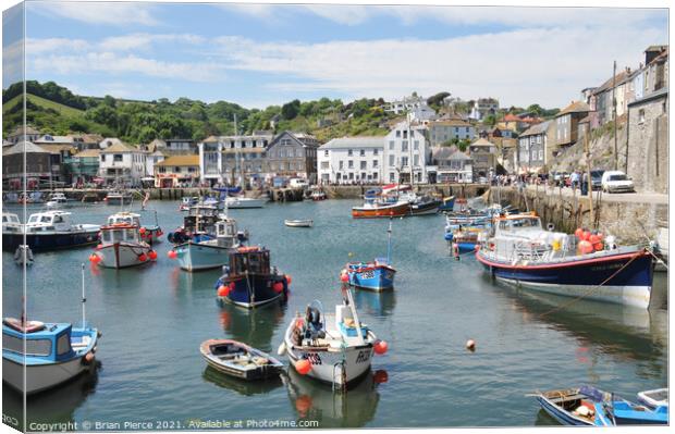 Mevagissey Harbour, Cornwall Canvas Print by Brian Pierce