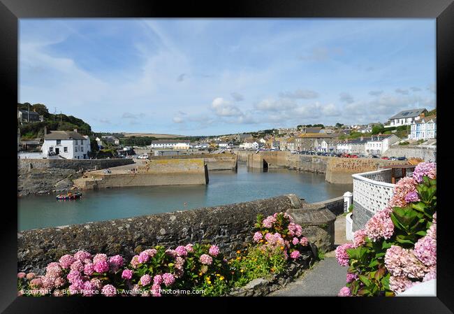 Porthleven Harbour, Cornwall  Framed Print by Brian Pierce