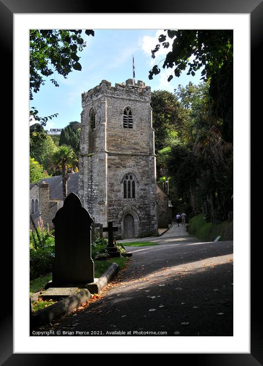 St Just Church, Roseland, Cornwall Framed Mounted Print by Brian Pierce