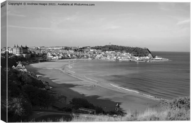 Serene Scarborough Shore Canvas Print by Andrew Heaps