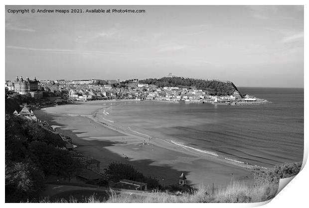 Serene Scarborough Shore Print by Andrew Heaps