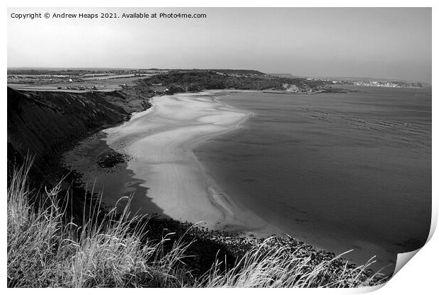 Scarborough coastal scene. Print by Andrew Heaps