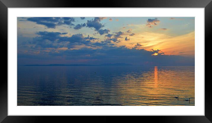 Arran sunset panorama Framed Mounted Print by Allan Durward Photography