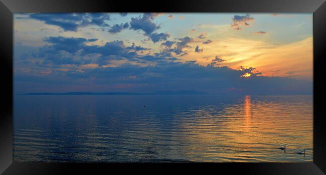 Arran sunset panorama Framed Print by Allan Durward Photography