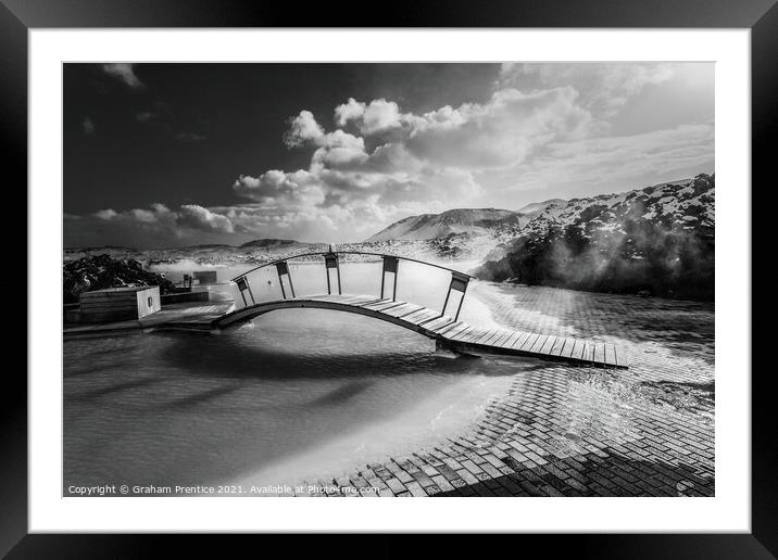 Bridge at Blue Lagoon, Iceland Framed Mounted Print by Graham Prentice