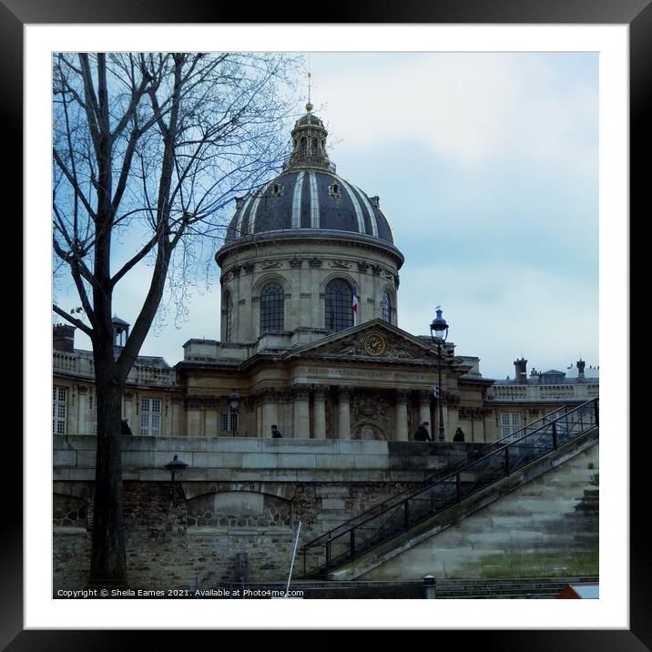 Institut de France, in Paris Framed Mounted Print by Sheila Eames