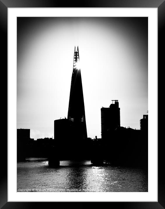The Shard With The Morning Sun Framed Mounted Print by Graham Prentice