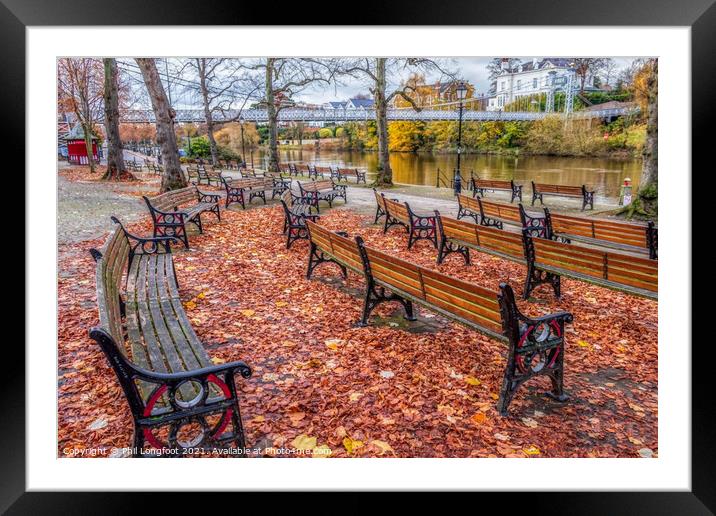 Autumnal colours River Dee Chester Framed Mounted Print by Phil Longfoot