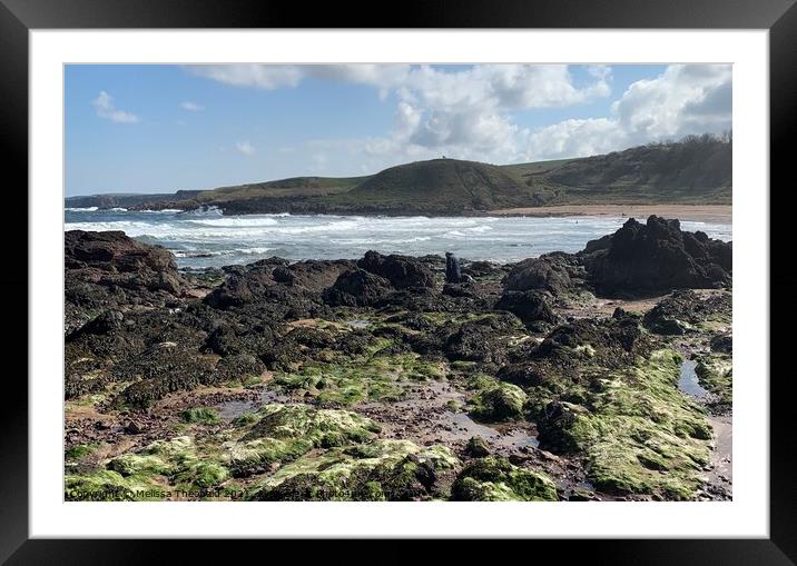 Rock pools at Coldingham Bay, Scotland  Framed Mounted Print by Melissa Theobald