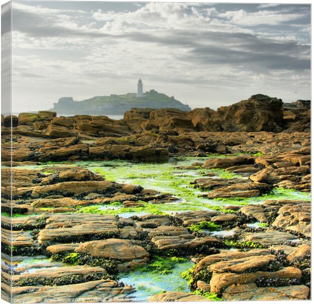 Godrevy lighthouse, Cornwall Canvas Print by Brian Pierce