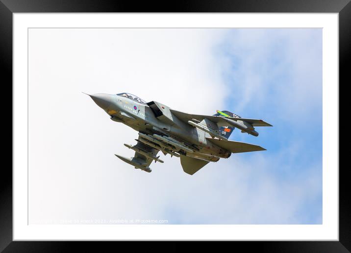 Panavia Tornado Slow Flyby with Missiles Framed Mounted Print by Steve de Roeck