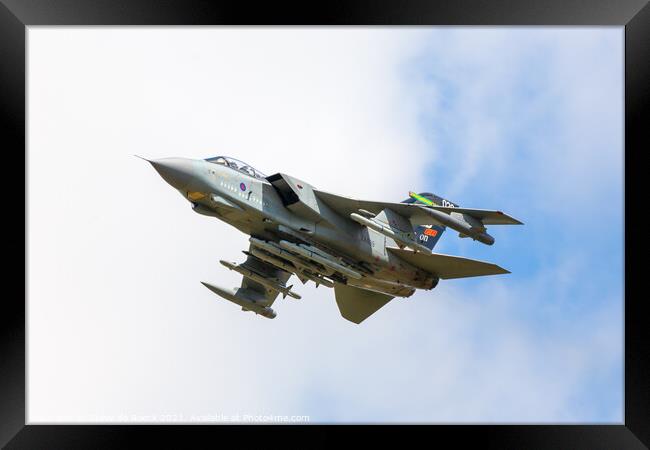 Panavia Tornado Slow Flyby with Missiles Framed Print by Steve de Roeck