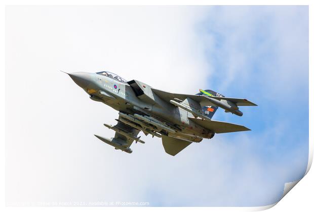 Panavia Tornado Slow Flyby with Missiles Print by Steve de Roeck