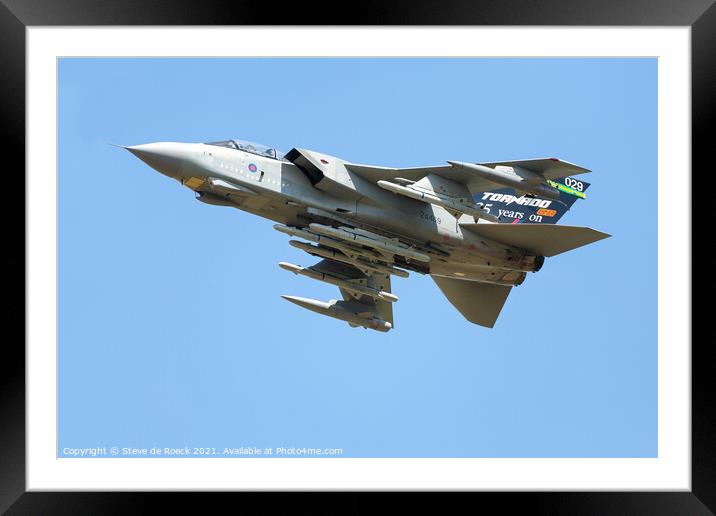 Panavia Tornado Low Fly Past Framed Mounted Print by Steve de Roeck