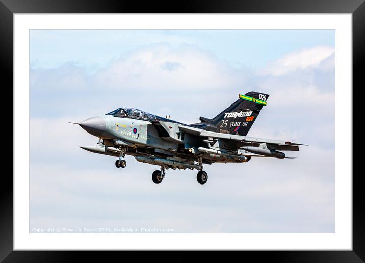 Panavia Tornado Bomber Landing Approach Framed Mounted Print by Steve de Roeck