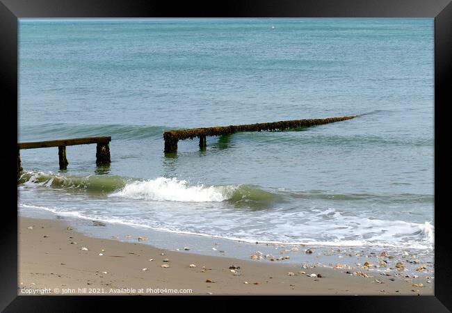 Calming coast. Framed Print by john hill