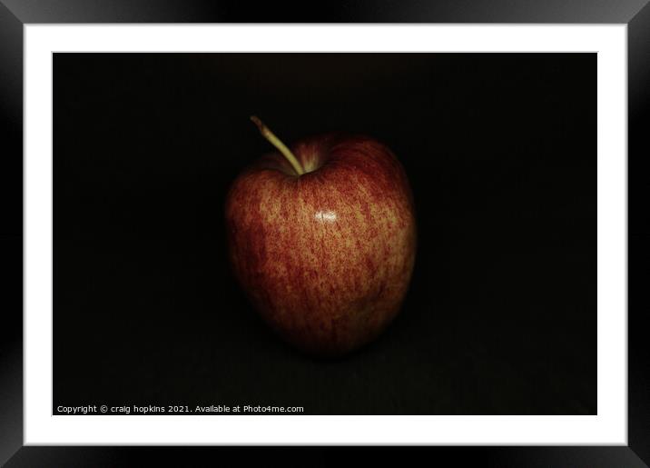 red Apple Framed Mounted Print by craig hopkins