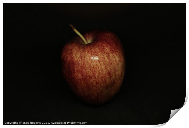 red Apple Print by craig hopkins