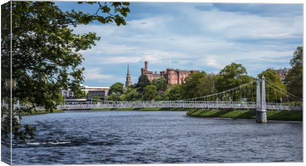 Majestic Inverness Castle and Cathedral Canvas Print by Wendy Williams CPAGB