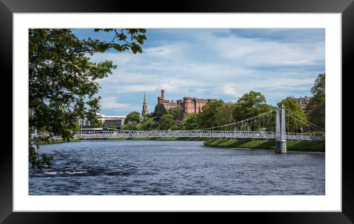 Majestic Inverness Castle and Cathedral Framed Mounted Print by Wendy Williams CPAGB
