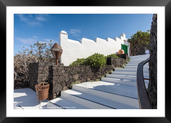 Manrique steps, Lanzarote Framed Mounted Print by Jim Monk