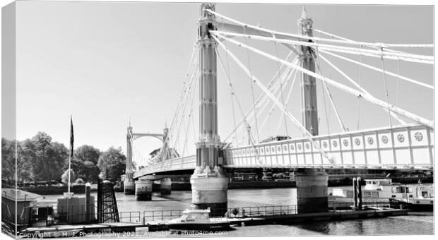 Albert Bridge, London Canvas Print by M. J. Photography
