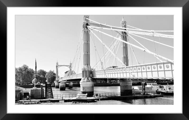 Albert Bridge, London Framed Mounted Print by M. J. Photography