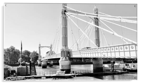 Albert Bridge, London Acrylic by M. J. Photography