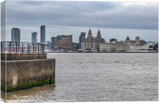 River Mersey Canvas Print by Phil Longfoot
