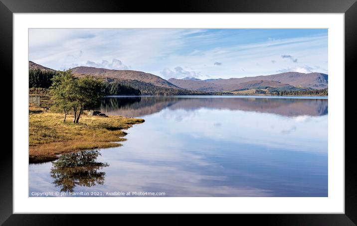 Loch Tulla Scotland Framed Mounted Print by jim Hamilton