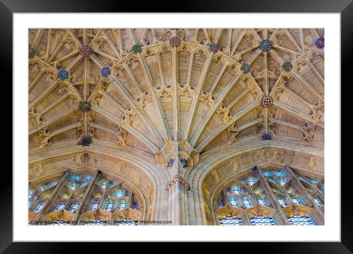 Fan Vaulted Ceiling in Sherborne Abbey Framed Mounted Print by Graham Prentice