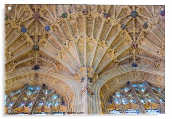 Fan Vaulted Ceiling in Sherborne Abbey Acrylic by Graham Prentice