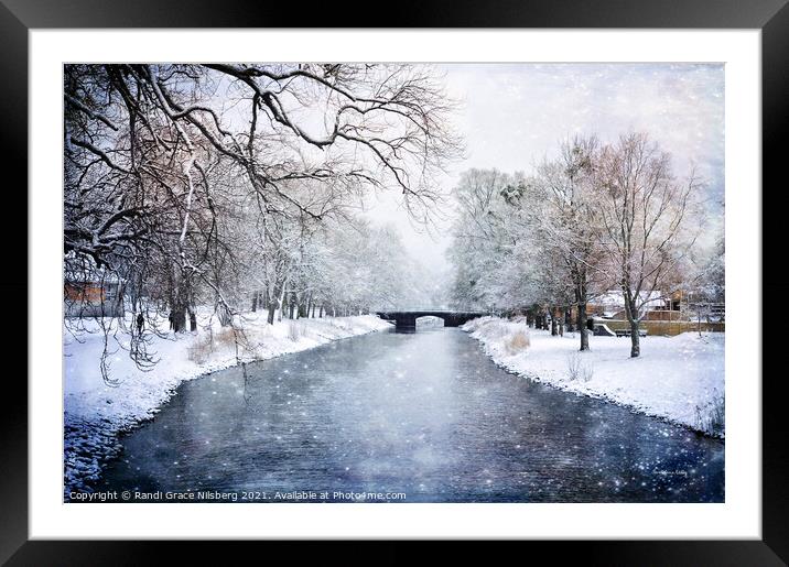 Peaceful Winter Framed Mounted Print by Randi Grace Nilsberg