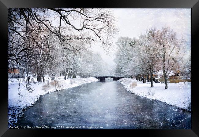 Peaceful Winter Framed Print by Randi Grace Nilsberg
