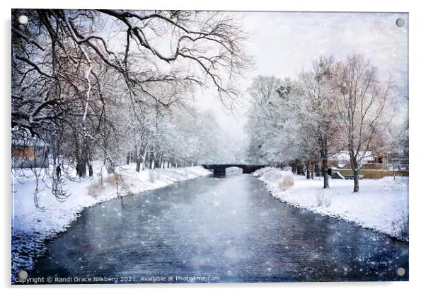 Peaceful Winter Acrylic by Randi Grace Nilsberg
