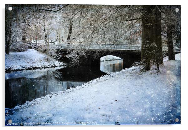 Winter by the Canal Acrylic by Randi Grace Nilsberg