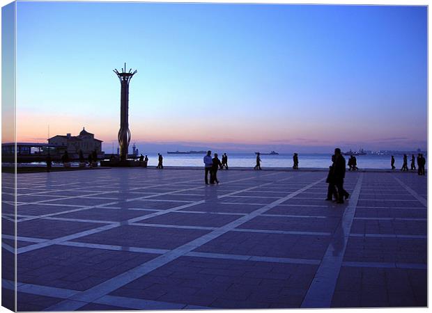 Twilight In Izmir. Canvas Print by Diane Hovey