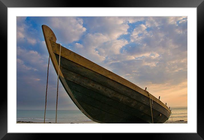 Longboat Framed Mounted Print by Mark Robson